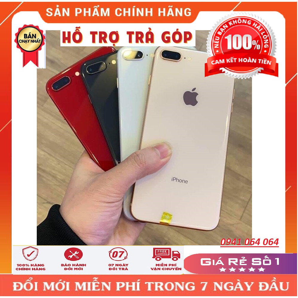 Điện thoại iphone 8 plus quốc tế fullbox hàng có sẵn ship cod nhanh