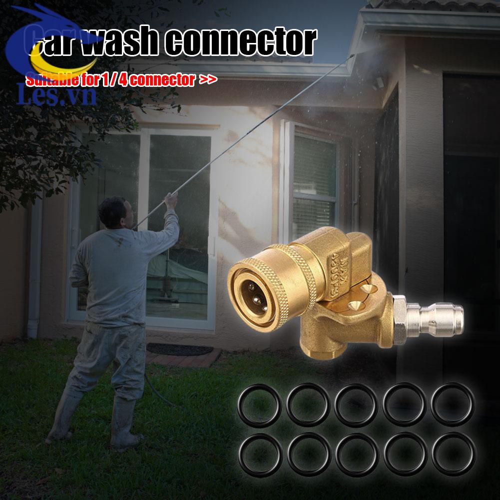 1/4 Đầu Nối 180 Độ + 10 Vòng Tròn Cho Máy Phun Rửa Áp Lực