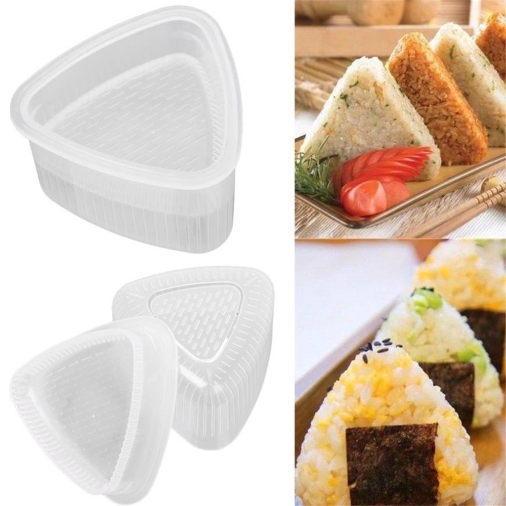 Set 2 Khuôn Làm Cơm Nắm Sushi Hình Tam Giác Tiện Dụng