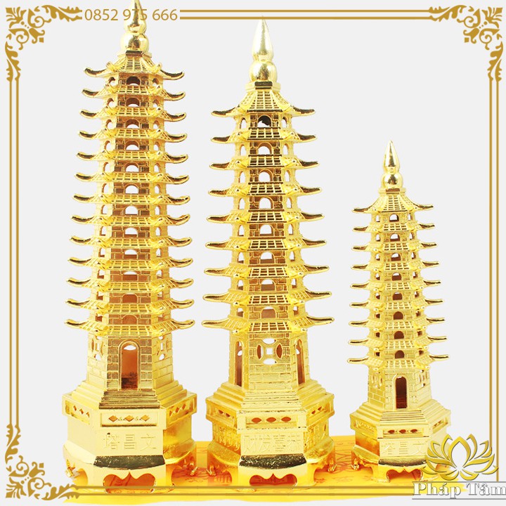 Tháp Văn Xương Phong Thủy Để Bàn Đồng Nguyên Khối Cầu Công Danh Tài Lộc - Tâm Phong Thủy