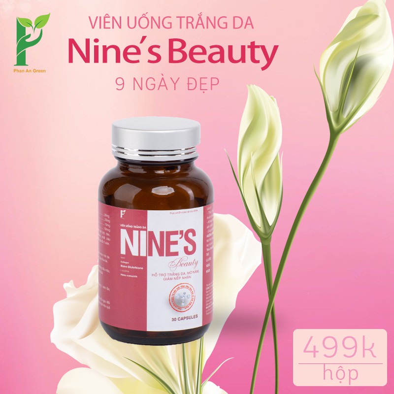 Nine'ss Beauty hỗ trợ trắng da cải thiện nám mờ nếp nhăn làm Trắng sáng da Bổ Sung Nội Tiết Tố - Phan An CN01