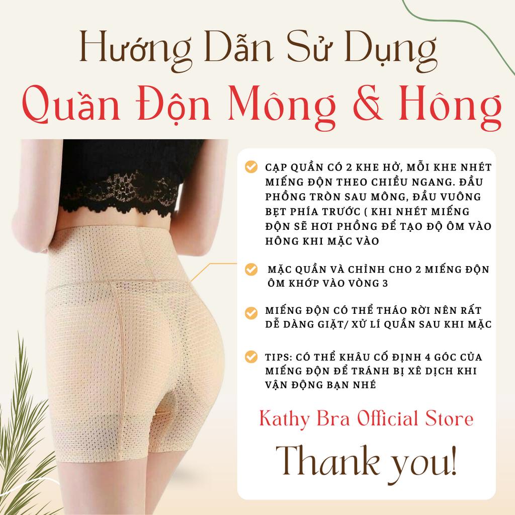 B40 Quần Độn Mông Và Hông KATHY BRA Thông Hơi Nâng Mông Định Hình Eo Thon Gen Bụng Mặc Váy Cạp Cao Sexy