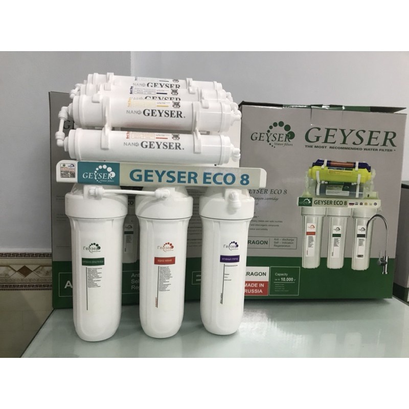 Máy Lọc Nước Geyser ECO 8 - Không Dùng Điện - Không Nước Thải  - Hàng Chính Hãng
