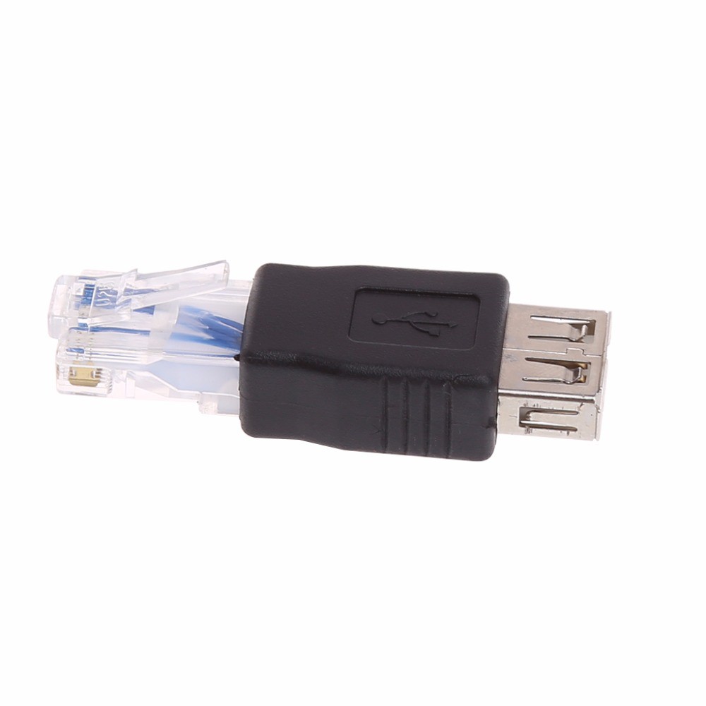 Set 1 / 3 / 5 Đầu Chuyển Đổi Usb Type A Female Sang Rj45 Male