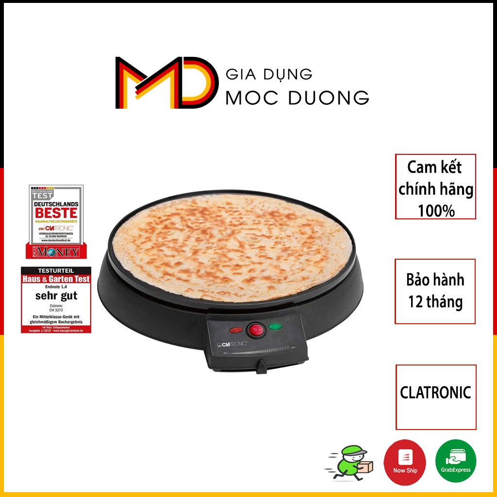 Máy làm bánh cuốn, làm bánh crepe, bánh xèo CLATRONIC [HÀNG NHẬP ĐỨC]