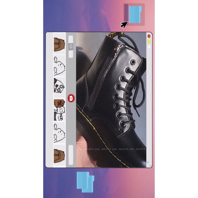 CHARMING BOOTS- Boots dáng dr marten - Bốt đế cao  cổ cao | BigBuy360 - bigbuy360.vn