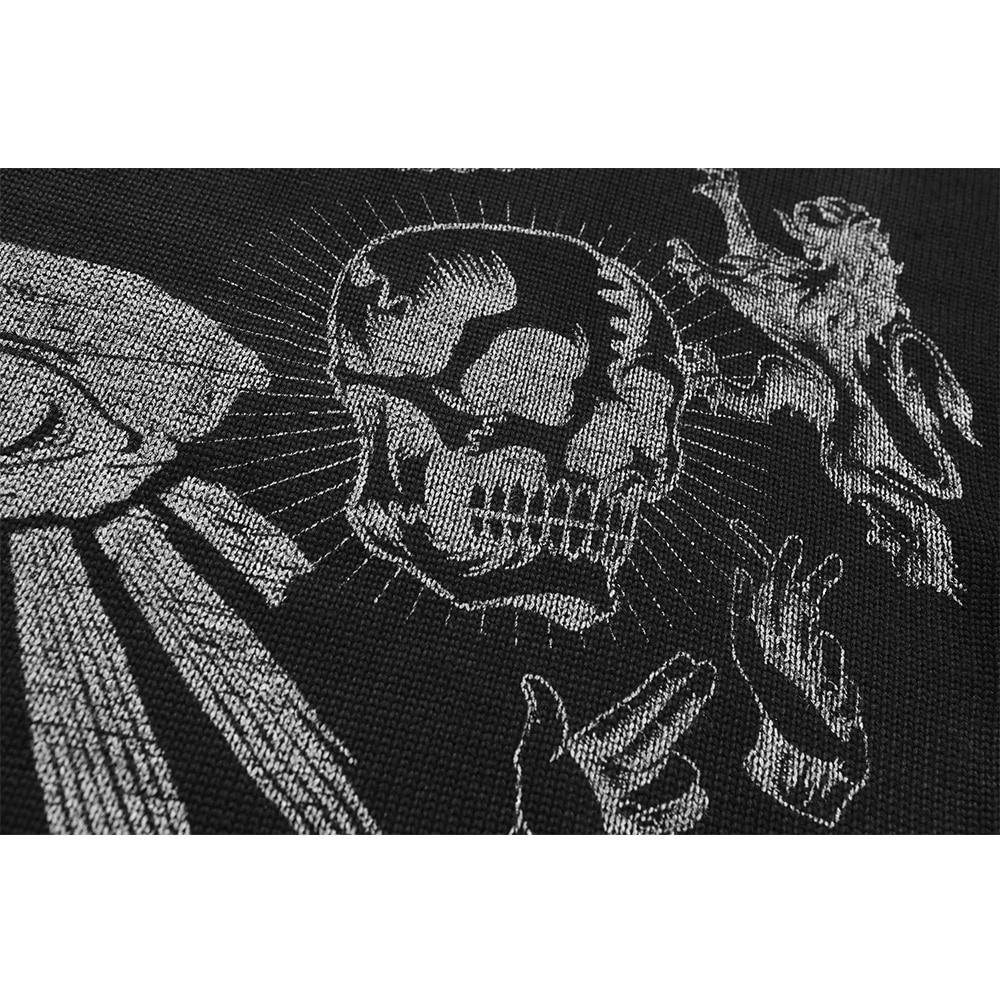 Áo len dài tay cổ tròn thời trang nam nữ Tatoo Printed Ripped Pullover Sweater Streetwear Clothing Red Black