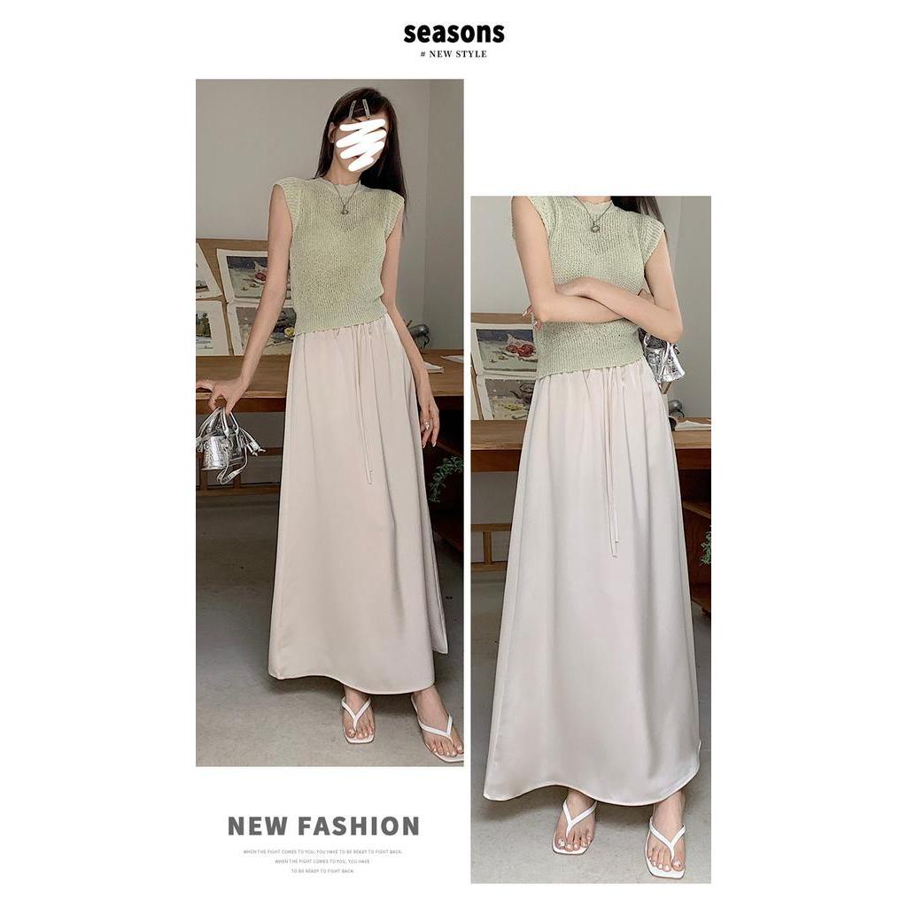 Chân Váy Dài Vừa Phối Dây Rút Thời Trang Cho Nữ 66190