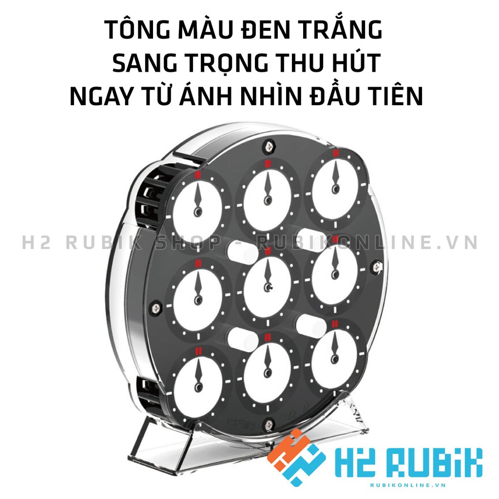 Rubik Clock QiYi Magnetic Clock - Rubik Clock có 208 viên nam châm sẵn cao cấp nhất 2020