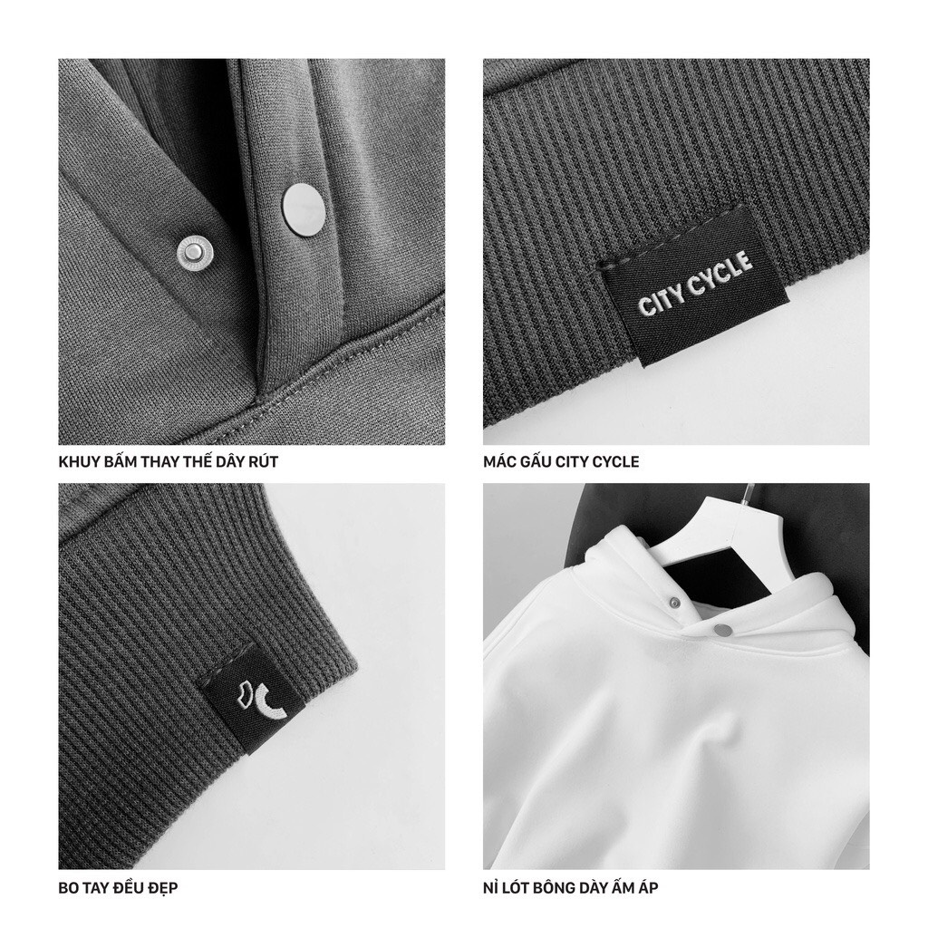 Áo hoodie unisex nỉ trơn basic LEILA STORE áo nỉ phối mũ form rộng dáng unisex Local Brand | BigBuy360 - bigbuy360.vn