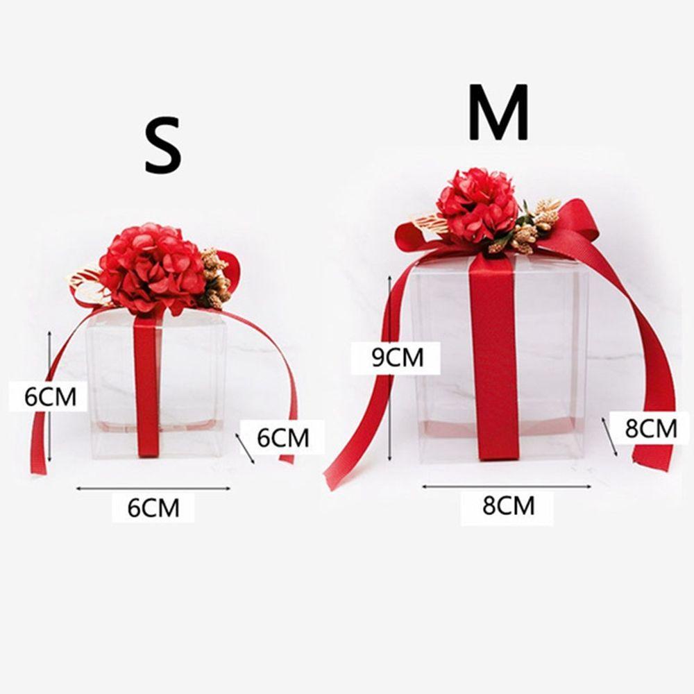 Bộ 10 Túi Nhựa PVC Đựng Kẹo / Trang Sức Họa Tiết Hoa Lãng Mạn