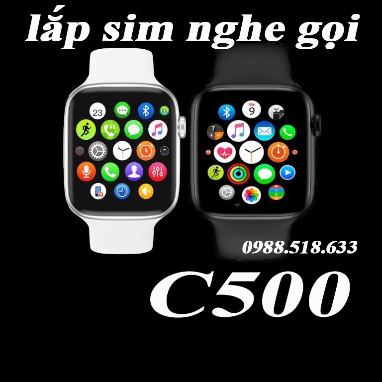 [Đồng Hồ Thông Minh C500 Plus Lắp sim Nghe gọi Thay dây thoải mái Tiếng Việt 42mm BẢO HÀNH 12 THÁNG]