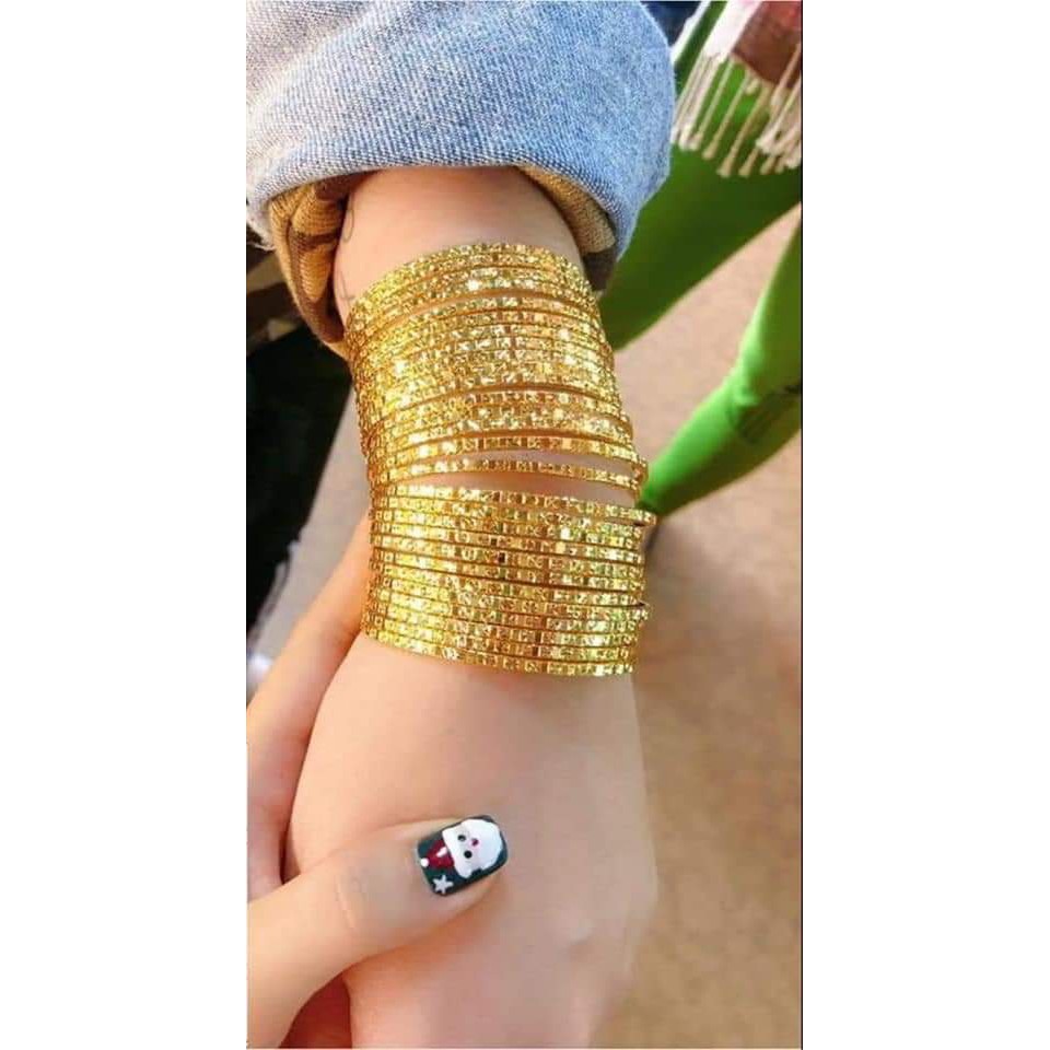 Vòng ximen nữ thời trang được thiết kế khóa vàng thật được xi mạ vàng 18k được phủ bóng nano giúp bền màu đảm bảo đẹp