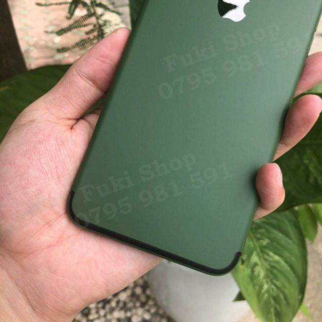 [IPHONE] Tấm dán Skin Full Viền Màu Xanh Rêu Cho iPhone 5 6 7 8 6plus 7plus 8plus X XS XR XSMAX 11 PRO MAX 12 PRO MAX