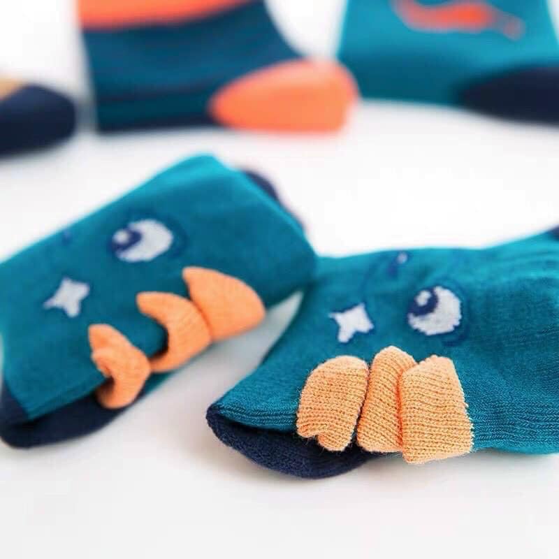 Combo 05 đôi tất trẻ em họa tiết khủng long