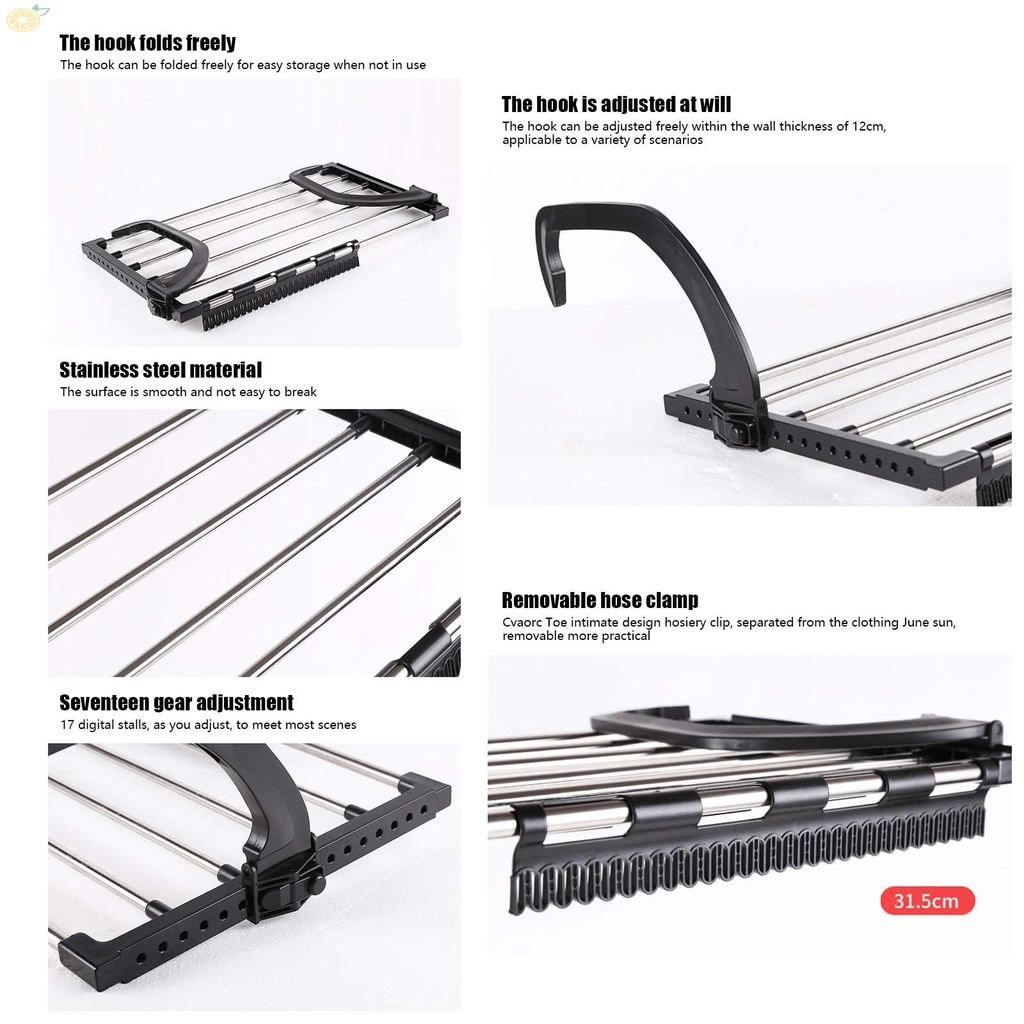 【VARSTR】Tumble Dryer. Bar Holder Clothes Rack Drying Rack Folding Multi-function