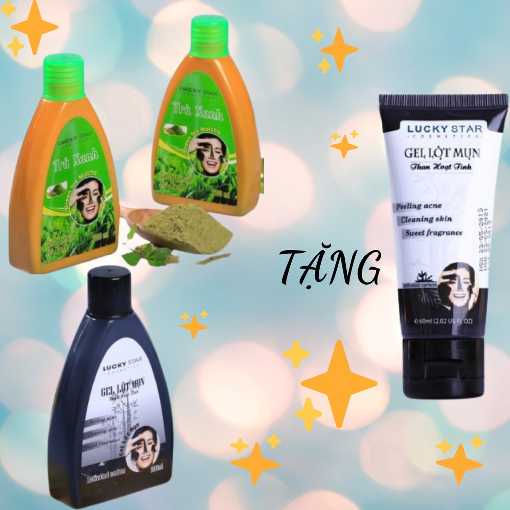 [COMBOHOT]  2 Gel Trà Xanh + 1 Gel Than 200ml Tặng 1 Tuýp Gel Than 60gr