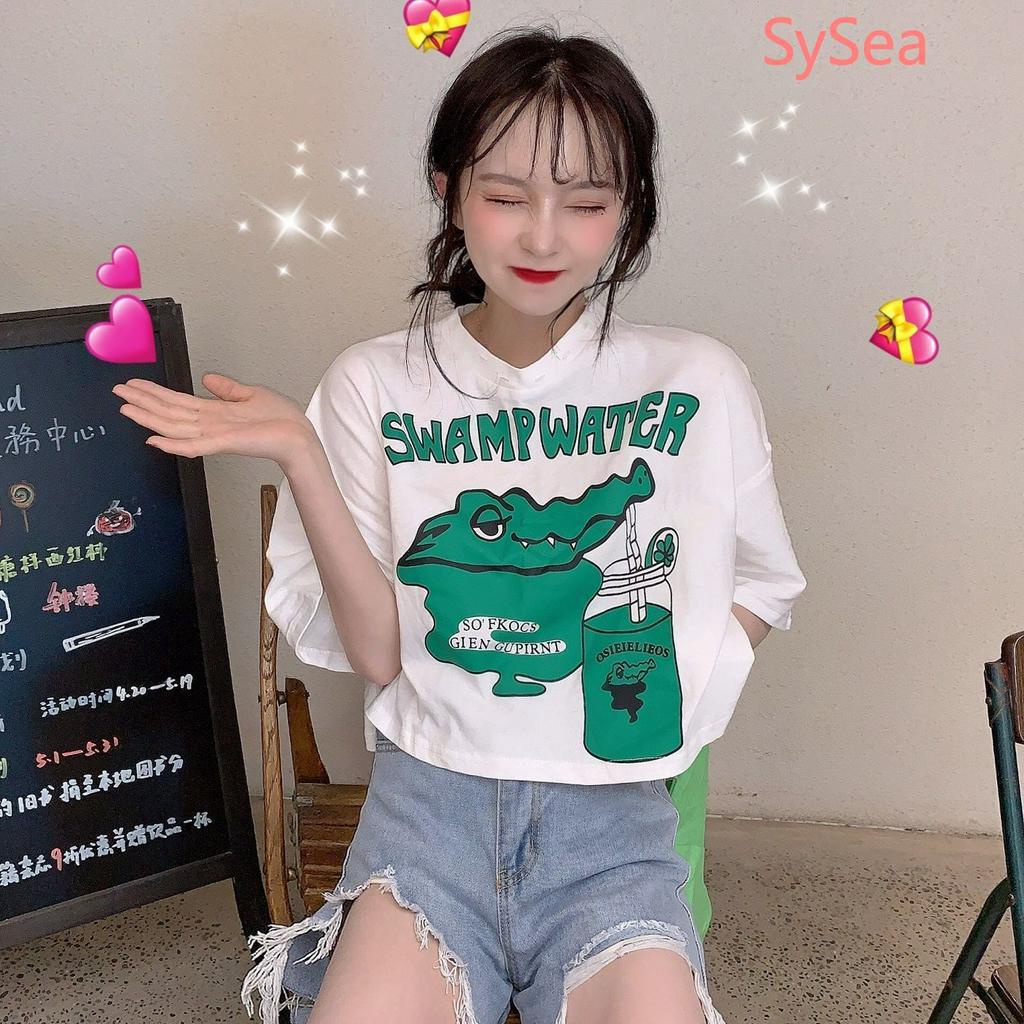 Áo thun tay lỡ dáng rộng thời trang mùa hè dành cho nữ