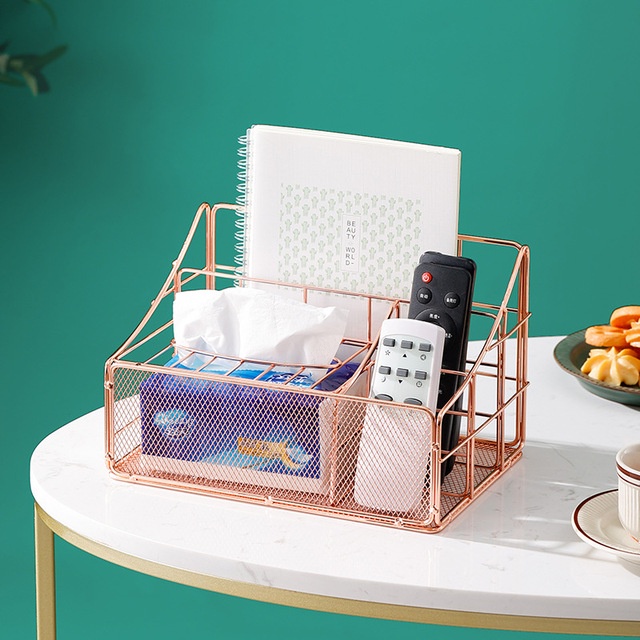 Khay Lưới Đựng Đồ Dùng Văn Phòng 7 Kiểu Màu Vàng Hồng Cho Nữ