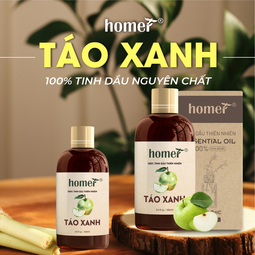 Tinh dầu Táo Xanh Mỹ Homer 500Ml/ 1L  -  Green Apple  Essential Oil  - đạt chuẩn chất lượng kiểm định