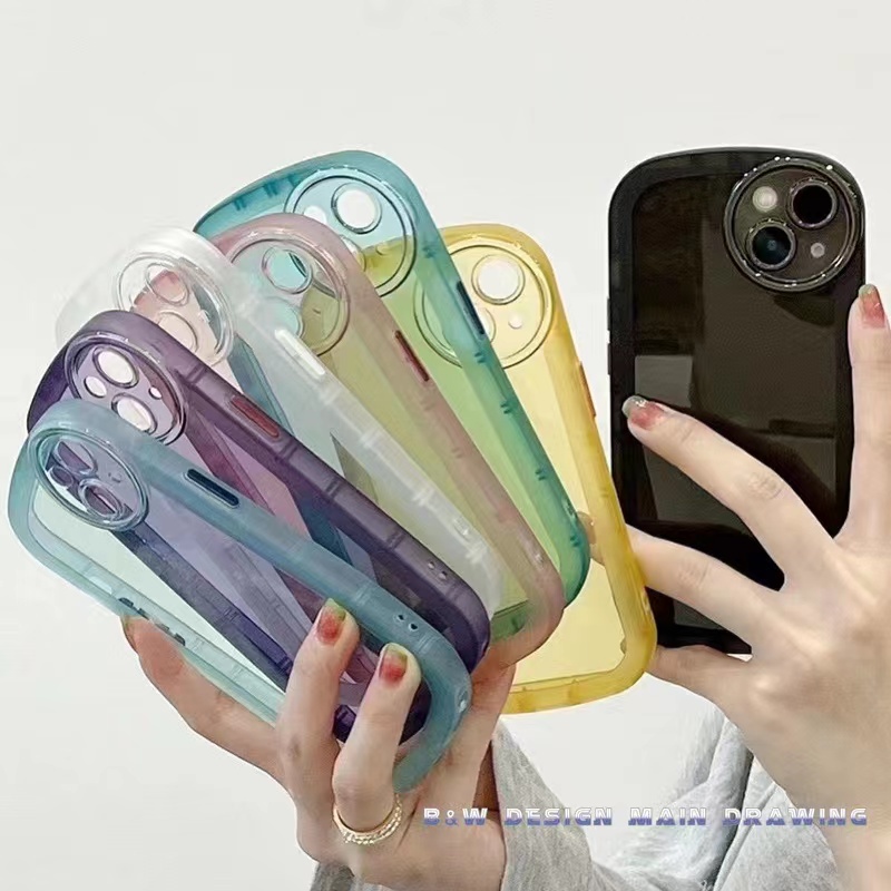 Ốp Điện Thoại Silicon Mềm Trong Suốt Chống Sốc Bảo Vệ Camera Hình Tròn Sang Trọng Cho iPhone 13 12 11 Pro MAX XR IX XS MAX