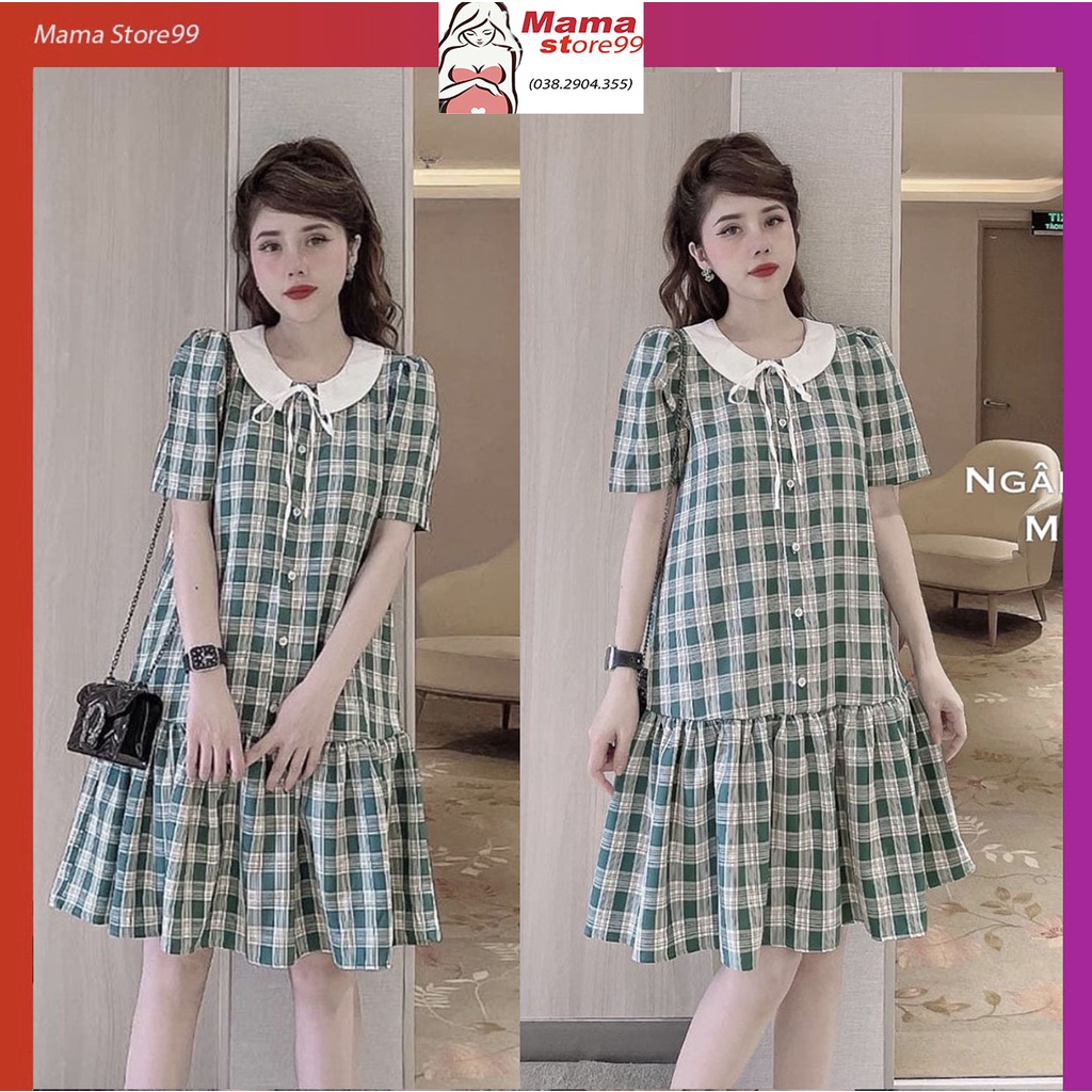 Váy Bầu Đẹp Mùa Hè Thiết Kế Công Sở Dáng Suông Đuôi Cá Chất Lụa Mát Mềm HN0230 Mama Store99