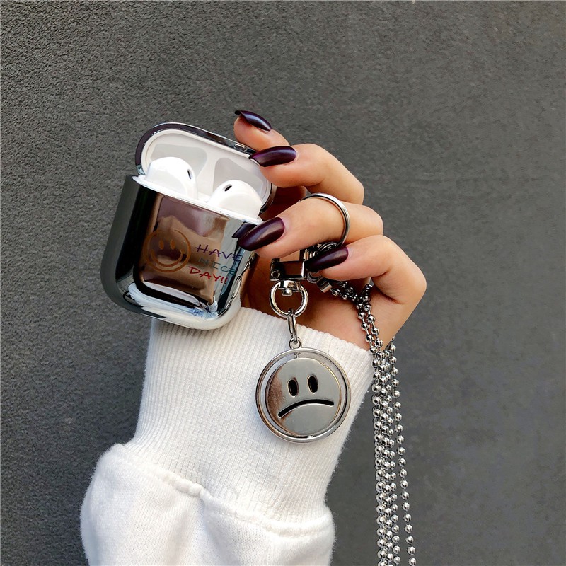 AirPods Pro AirPods 1 AirPods 2 Swivel smileys Electroplated smiley TPU Bluetooth headset case Soft case | BigBuy360 - bigbuy360.vn
