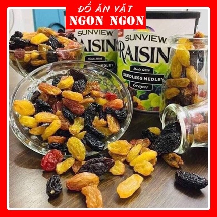 NHO KHÔ MỸ SUNVIEW RAISINS  FREESHIP   hộp 425g