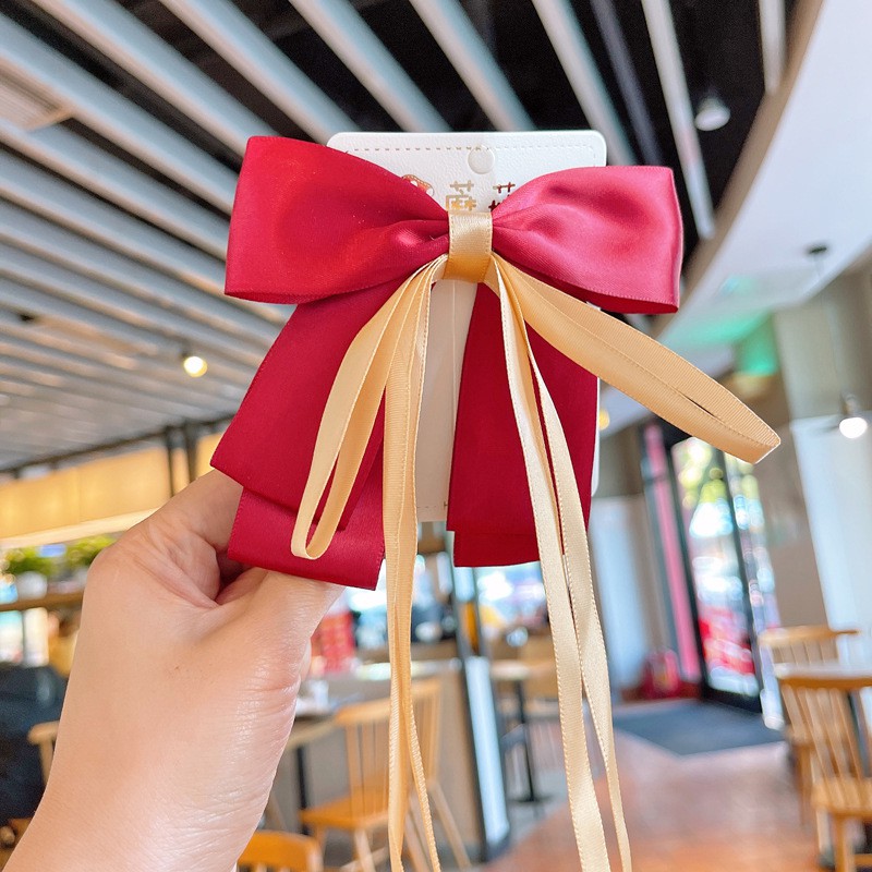 Kẹp Tóc Nơ Vải Ruy Băng Thời Trang