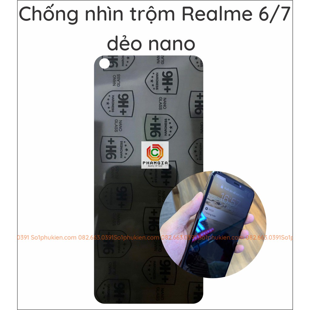 Dán cường lực chống nhìn trộm Realme 6 / Realme 7 / Realme 7i nano