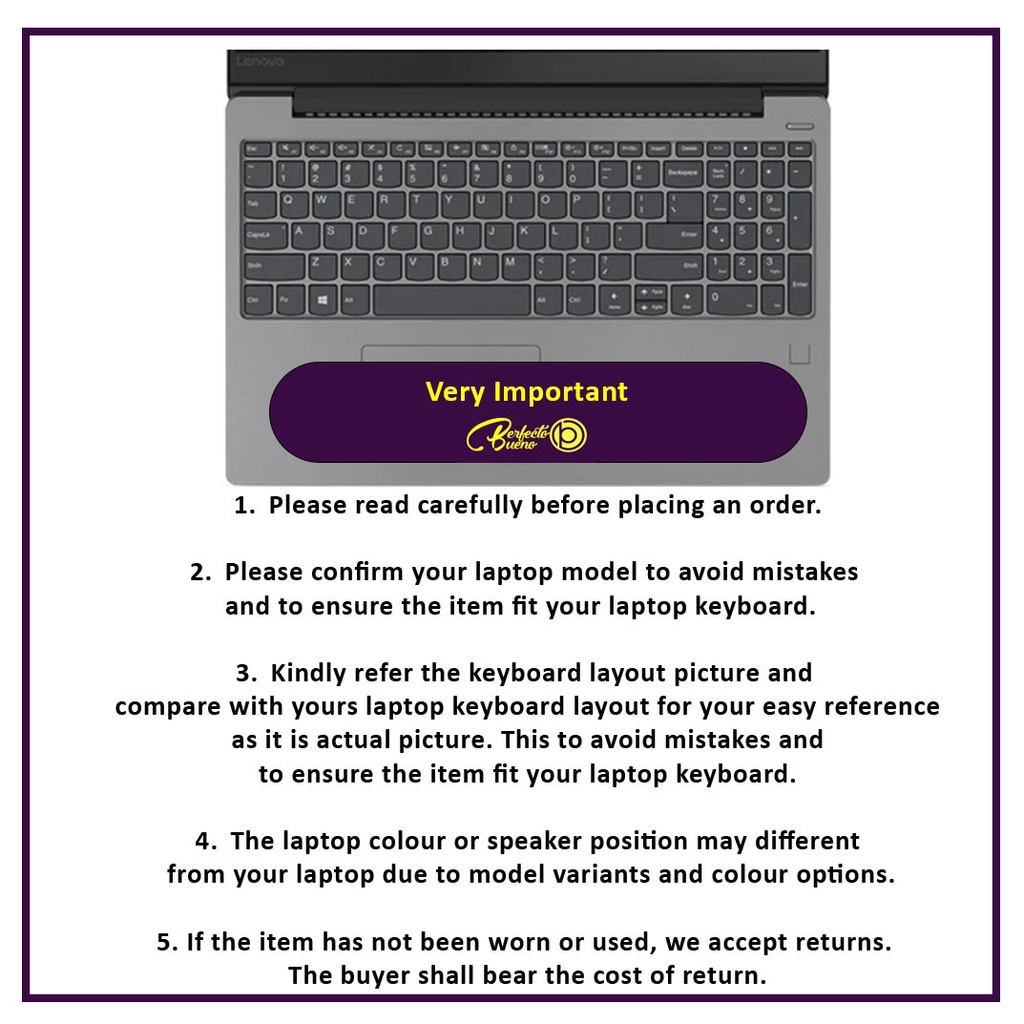 Miếng Silicone Bảo Vệ Bàn Phím Cho Lenovo Ideapad 330, 330s, L340 Gaming 15 ", S340 15 inch, Ideapad 3 15"