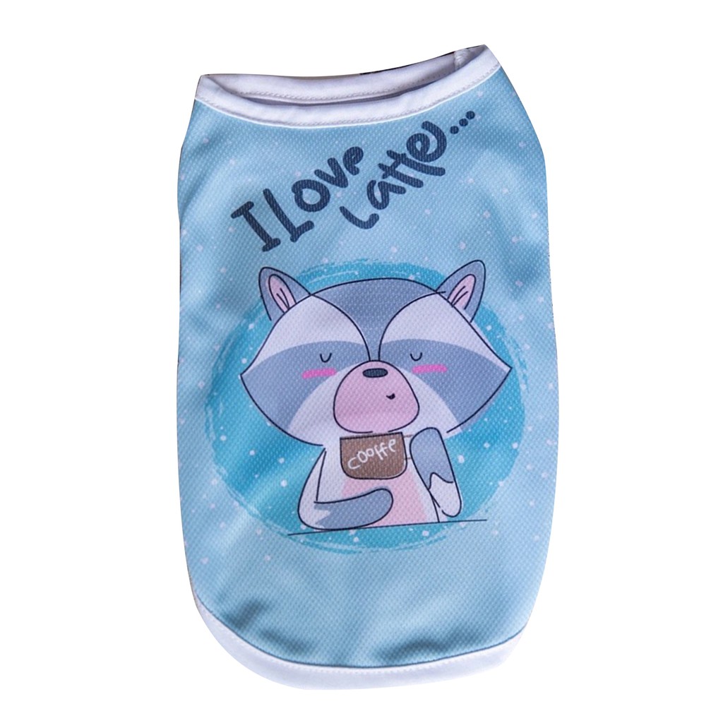 Áo thoáng khí in hình thú vật hoạt hình cho thú cưng