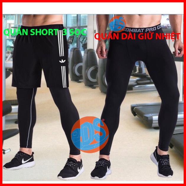 quần giữ nhiệt nam ⚡𝗙𝗿𝗲𝗲𝘀𝗵𝗶𝗽⚡ quần giữ nhiệt Pro Combat cao cấp, quần leggin tập gym