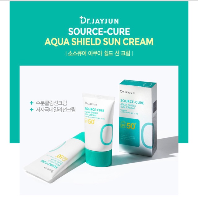 [gom order - trả hàng] Kem chống nắng làm dịu da Dr Jayjun Source - Cure Aqua Shield Sun Cream SPF 5