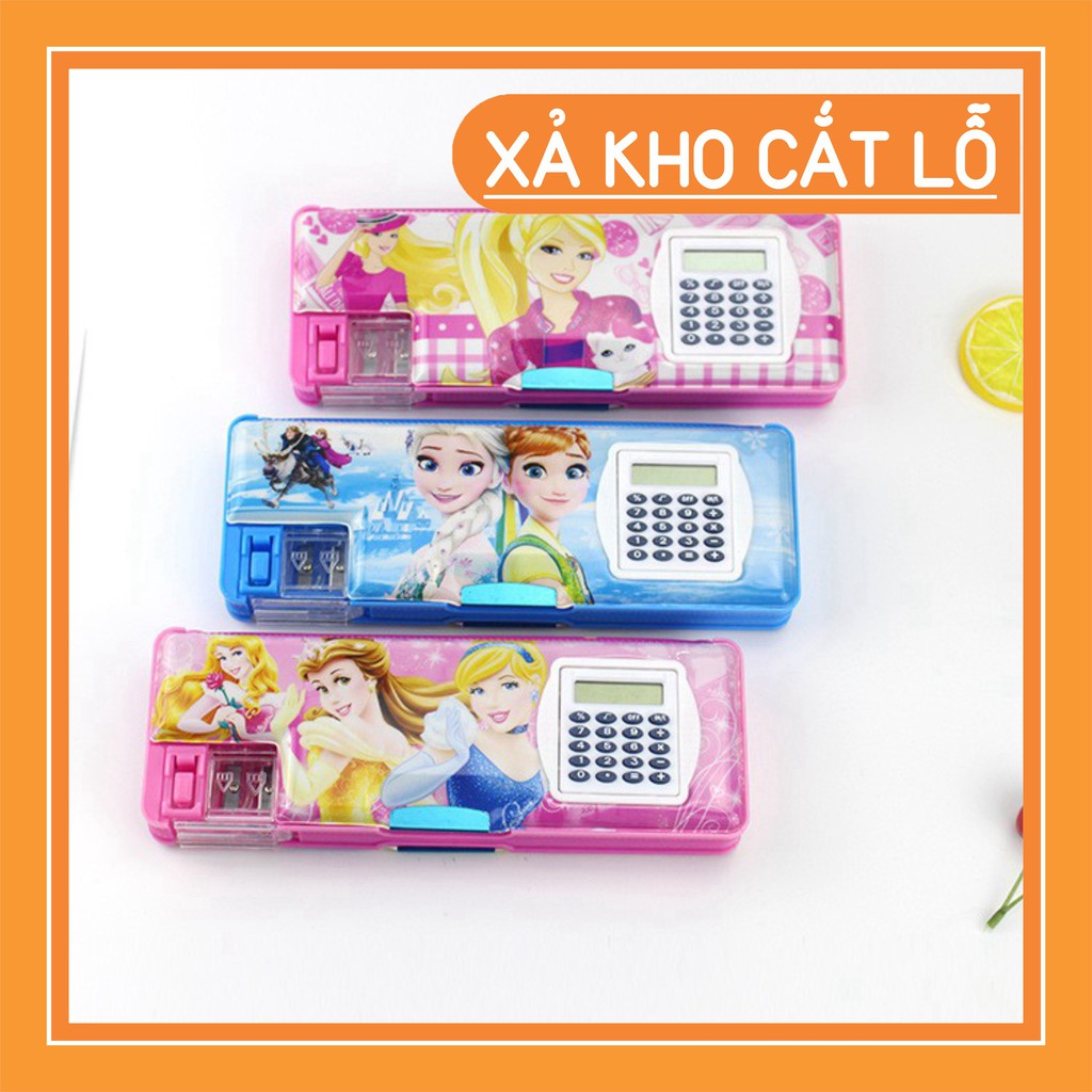 (Xả Kho)  Hộp đựng bút cho bé có máy tính cao cấp - 7970 (Cắt Lỗ)