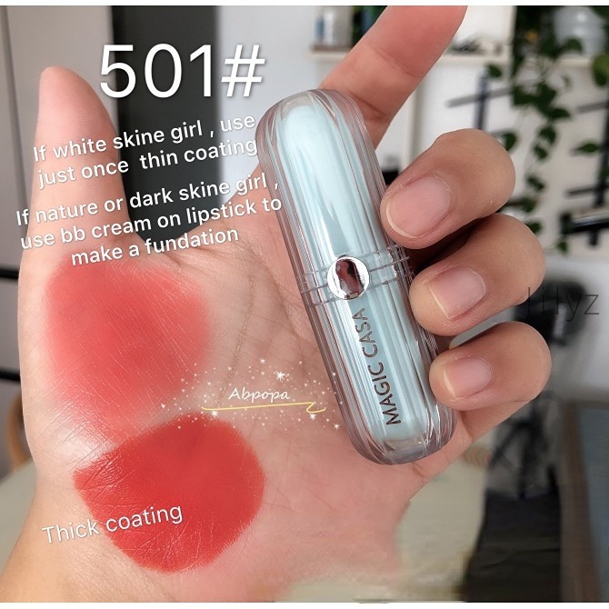 Son Môi MAGIC CASA Màu Nhung Lì Lâu Trôi Không Thấm Nước Dưỡng Ẩm Không Dính Ly