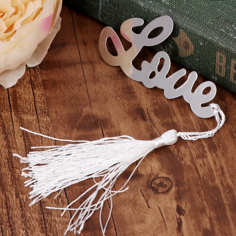Thẻ Đánh Dấu Trang Sách Hình Chữ Love Bằng Kim Loại