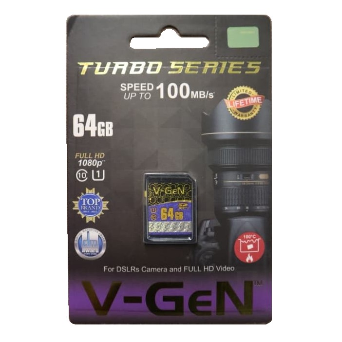 Thẻ Nhớ 64gb Turbo V-gen | Card Sdhc 64gb Camera Class 10 | BigBuy360 - bigbuy360.vn