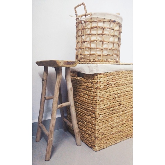 Ghế Đẩu Gỗ Tự Nhiên  Phong Cách Vintage