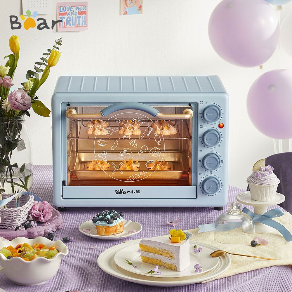 Lò nướng điện Bear DKX-C20D1 cho gia đình dung tích 20L, chế độ tự động, màu sắc trẻ trung, bán chạy