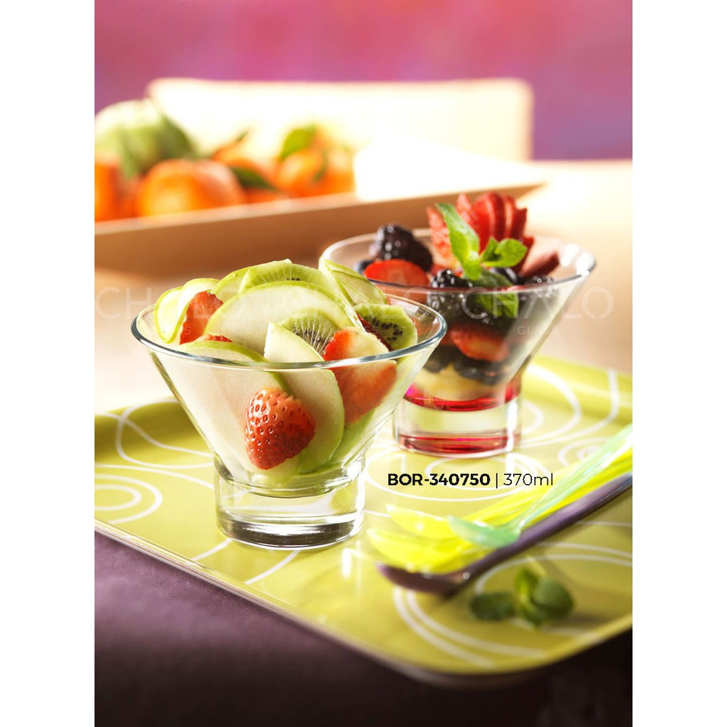 [Made in Italy] Bát thủy tinh đựng kem miệng loe Bormioli Rocco - Ypsilon 370ml - 340750
