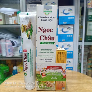 Kem Đánh Răng Dược Liệu Ngọc Châu Trắng Sáng 125g