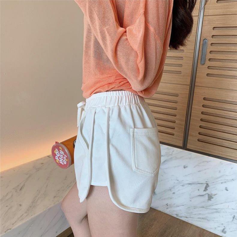 Quần Đùi Nữ Xẻ Viền Tà - Lynn.Store - Quần short nữ trơn xẻ tà 6 màu Basic