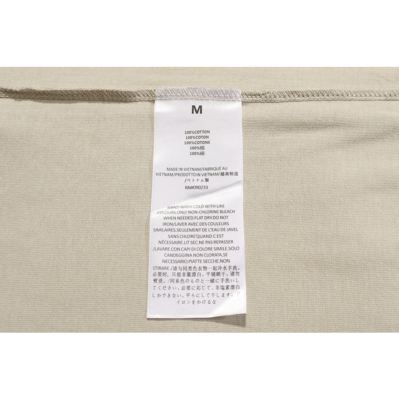 FOG FEAR OF GOD  ESSENTIALS Eighth Season High Round Neck Double Line High Street Loose Casual Chest Flocking Print Long Sleeves