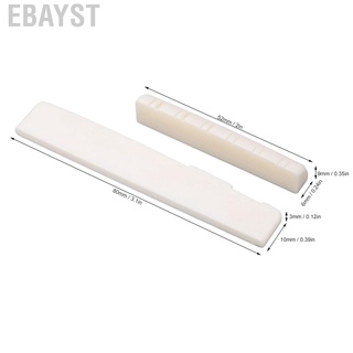 Ebayst Guitar Nut Set Ox Bone Slotted Bridge Saddle Replacement for 12 String Acoustic Guitars