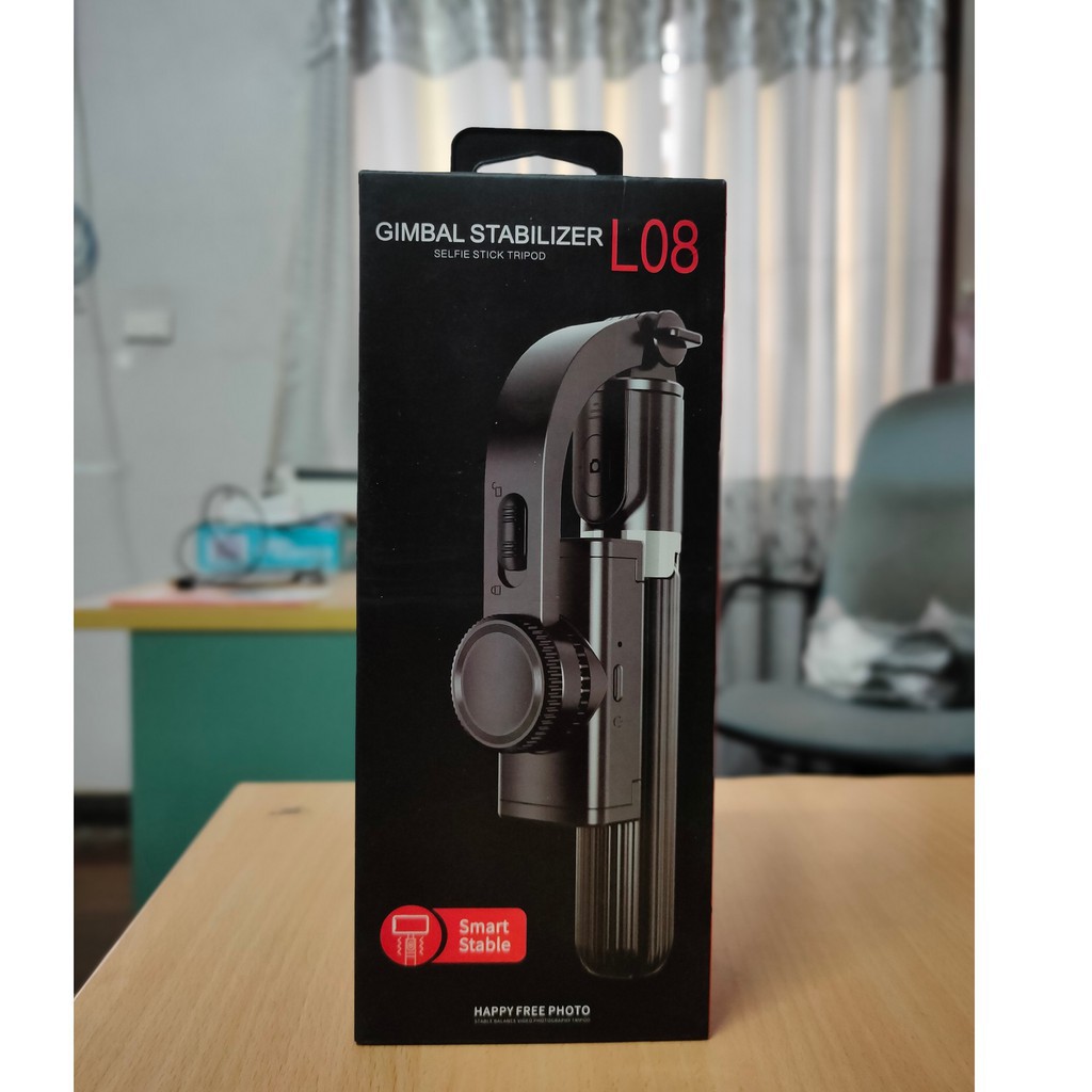 [ Giá siêu rẻ ] Tay Cầm Chống Rung Điện Tử Gimbal L08 Có Bluetooth -Có Chân Đỡ Tự Đứng - Kéo Dài Tới 86cm | BigBuy360 - bigbuy360.vn