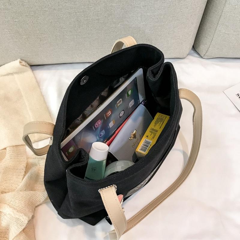 Túi tote vải Canvas đeo vai đi học đi chơi phong cách Hàn Quốc OLUKA STORE TĐV057