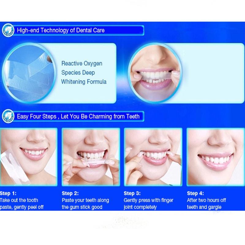 7 Gói - 14 Miếng Dán Trắng Răng Whitening Strip Liệu Trình Dưỡng Trắng Răng Hiệu Quả An Toàn