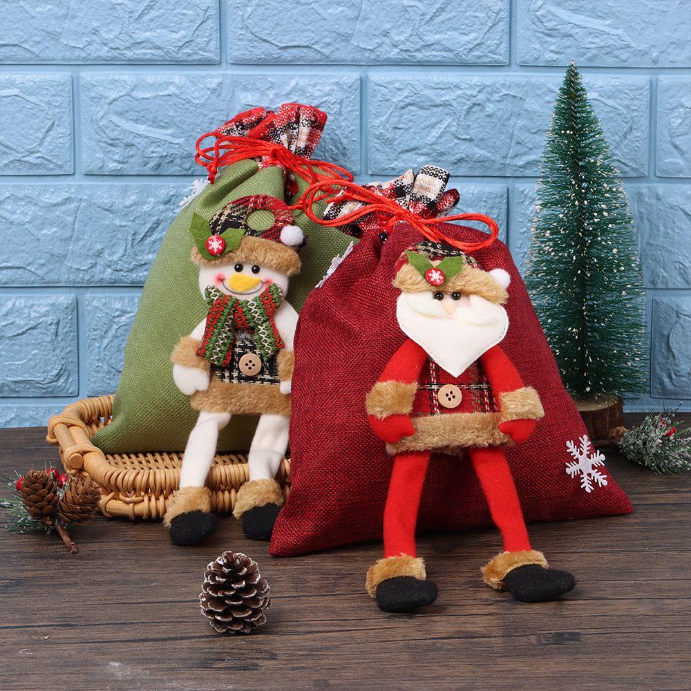 CHOOKEY Túi Dây Rút Đựng Quà Giáng Sinh