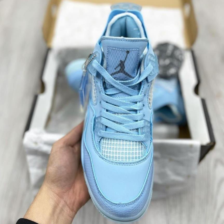 Giày thể thao giày air Jordan 4 off white, Giày Jordan 4 xanh ngọc cực hot 2021 nam nữ Full Box Bill